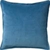 CAITH - Sierkussen Velvet 100% Katoen 50x50 Cm - Provincial Blue - Lichtblauw - Inclusief Binnenvulling
