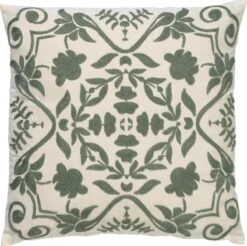 MENA - Sierkussen Katoen - 45x45 Cm - Jadeite - Groen - Inclusief Binnenvulling