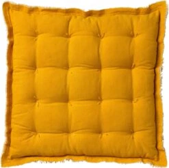 Set Van 4 - Dutch Decor BURTO - Stoelkussen Van Gewassen Katoen Golden Glow 40x40 Cm - Geel - Zitkussen -Dutch Decor 1200x1196 36
