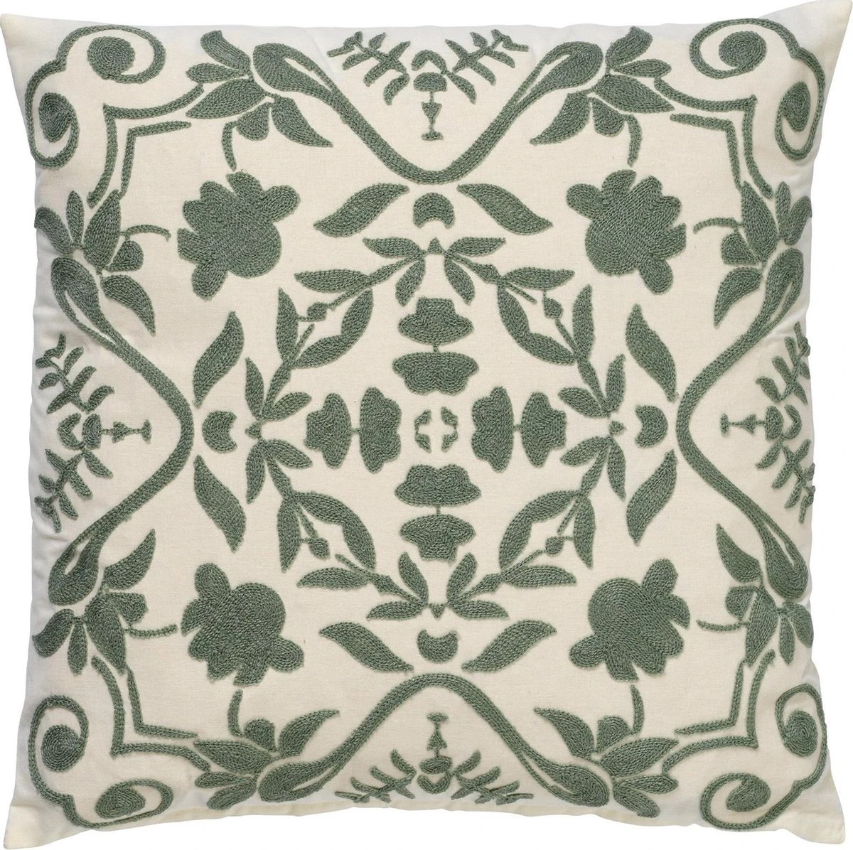 MENA - Kussenhoes Katoen - 45x45 Cm - Jadeite - Groen - Exclusief Binnenkussen 1 MENA - Kussenhoes Katoen - 45x45 Cm - Jadeite - Groen - Exclusief Binnenkussen