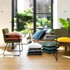 BURTO - Kussenhoes Van Gewassen Katoen Pumice Stone 45x45 Cm - Beige - Met Rits -Dutch Decor 1200x1196 6