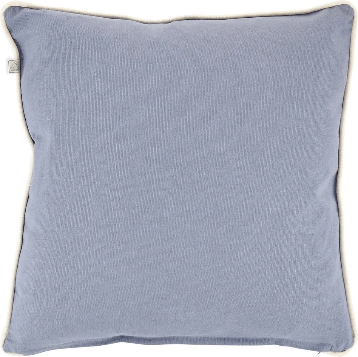 DILAN - Kussenhoes Geborduurd 45x45 Cm - Denim - Blauw - Bloemetjes - 100% Katoen - Exclusief Binnenkussen 2 DILAN - Kussenhoes Geborduurd 45x45 Cm - Denim - Blauw - Bloemetjes - 100% Katoen - Exclusief Binnenkussen - Afbeelding 2