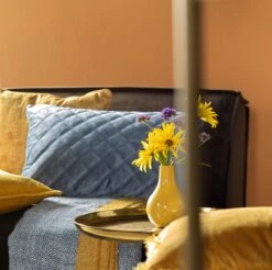 SAMMY - Kussenhoes Met Patroon Golden Glow 45x45 Cm - Geel - Exclusief Binnenkussen -Dutch Decor 1200x1197 12