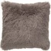 FLUFFY - Sierkussen Unikleur 45x45 Cm - Driftwood - Taupe - Inclusief Binnenvulling