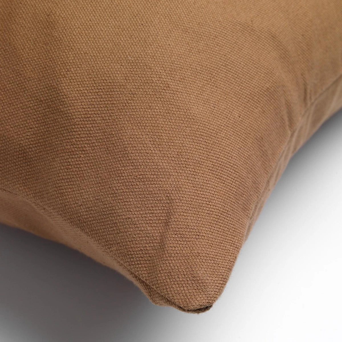 JAMES - Kussenhoes Katoen 45x45 Cm - Tobacco Brown - Bruin - Met Rits 3 JAMES - Kussenhoes Katoen 45x45 Cm - Tobacco Brown - Bruin - Met Rits - Afbeelding 3