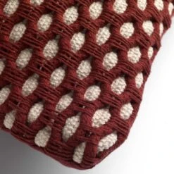 DENLEY - Kussenhoes Van Katoen Merlot 45x45 Cm - Rood - Exclusief Binnenkussen -Dutch Decor 1200x1198 14