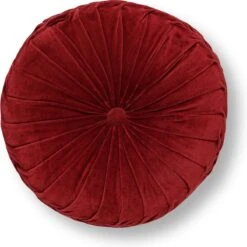 Dutch Decor - KAJA - Sierkussen Rond Velvet 40 Cm - Merlot - Rood -Dutch Decor 1200x1198 36