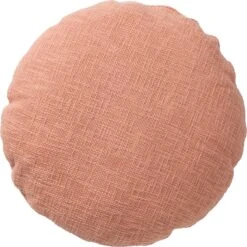 Dutch Decor - ABEY - Sierkussen Rond Van Katoen 50 Cm Muted Clay - Roze