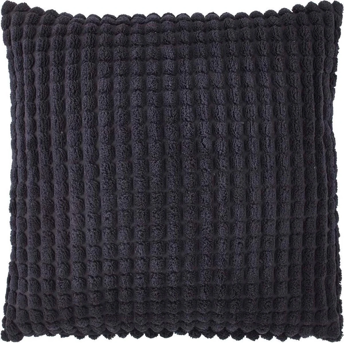ROME - Sierkussen Uni 45x45 Cm - Raven - Zwart - Inclusief Binnenvulling 3 ROME - Sierkussen Uni 45x45 Cm - Raven - Zwart - Inclusief Binnenvulling - Afbeelding 3