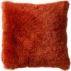 FLUFFY - Kussenhoes Unikleur 45x45 Cm - Potters Clay - Oranje - Exclusief Binnenkussen