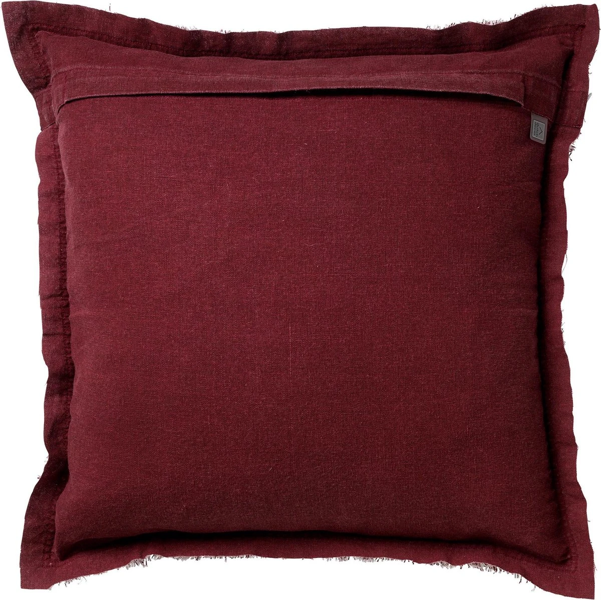 BURTO - Kussenhoes Van Gewassen Katoen Merlot 60x60 Cm - Rood - Exclusief Binnenkussen 6 BURTO - Kussenhoes Van Gewassen Katoen Merlot 60x60 Cm - Rood - Exclusief Binnenkussen - Afbeelding 6