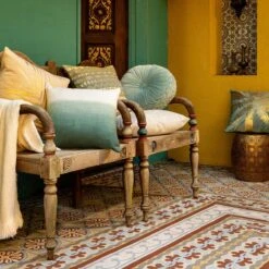 LUNO - Sierkussen 45x45 Cm Semolina - Beige - Inclusief Binnenvulling -Dutch Decor 1200x1199 49