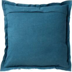 BURTO - Kussenhoes Van Gewassen Katoen Provincial Blue 60x60 Cm - Blauw - Met Rits -Dutch Decor 1200x1199 5