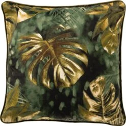 BABEL - Sierkussen Velvet Chive 45x45 Cm - Groen - Inclusief Binnenvulling