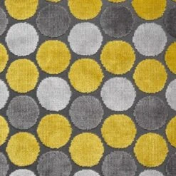 SEPPE - Sierkussen Velvet 45x45 Cm - Geel - Lemon - Antraciet - Grijs - Bolletjes - Inclusief Binnenkussen -Dutch Decor 1200x1200 1048