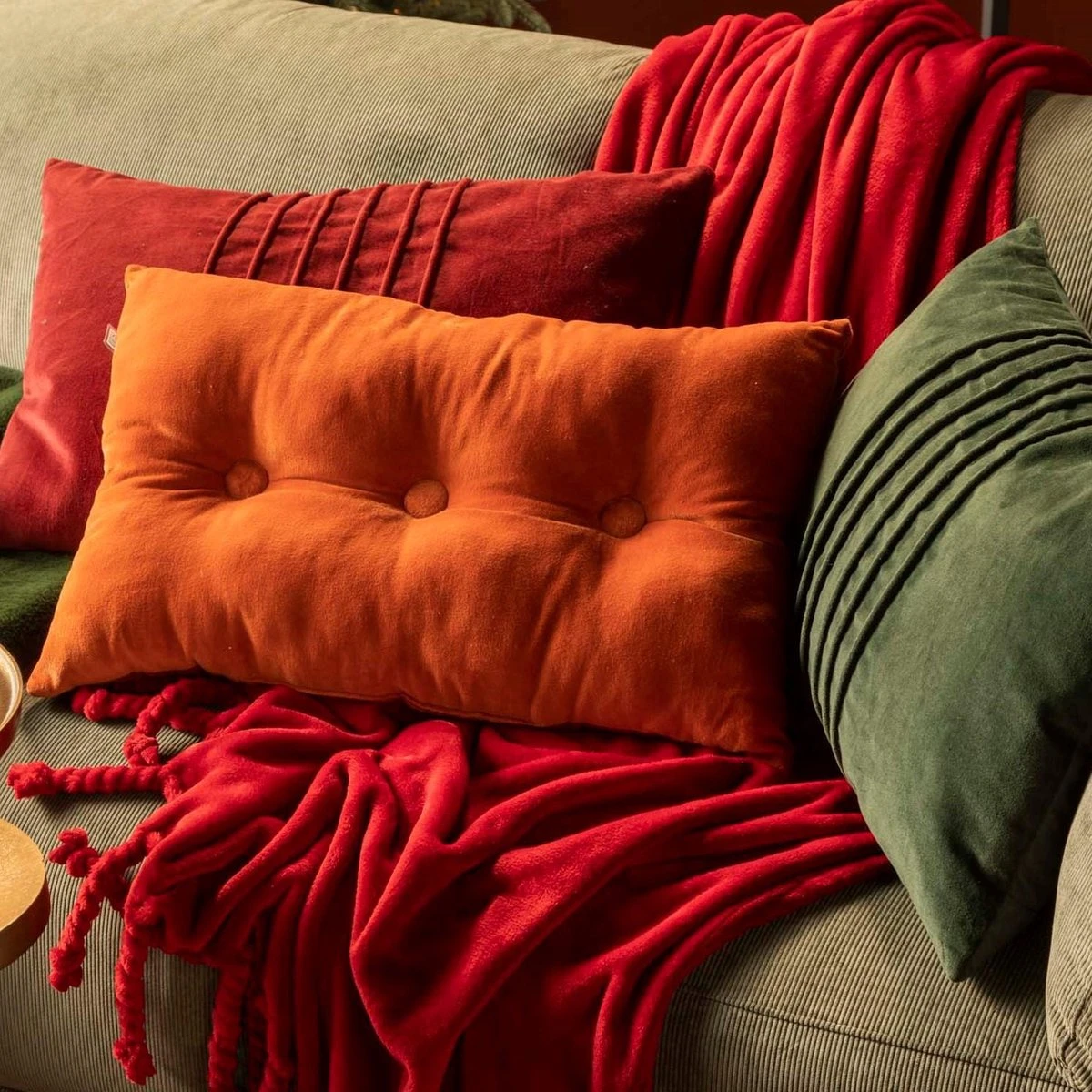 VALERIE - Sierkussen Velvet Potters Clay 40x60 Cm - Oranje - Inclusief Binnenvulling 3 VALERIE - Sierkussen Velvet Potters Clay 40x60 Cm - Oranje - Inclusief Binnenvulling - Afbeelding 3