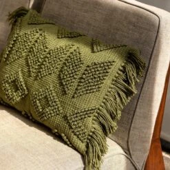 ODIN - Sierkussen 40x60 Cm Olive Branch - Groen - Inclusief Binnenvulling -Dutch Decor 1200x1200 1073