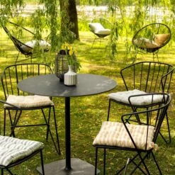 Dutch Decor - COOPER- Matraskussen Met Gestreept Motief- Olive Branch - Vierkant - 40x40 Cm - Zitkussen -Dutch Decor 1200x1200 1127