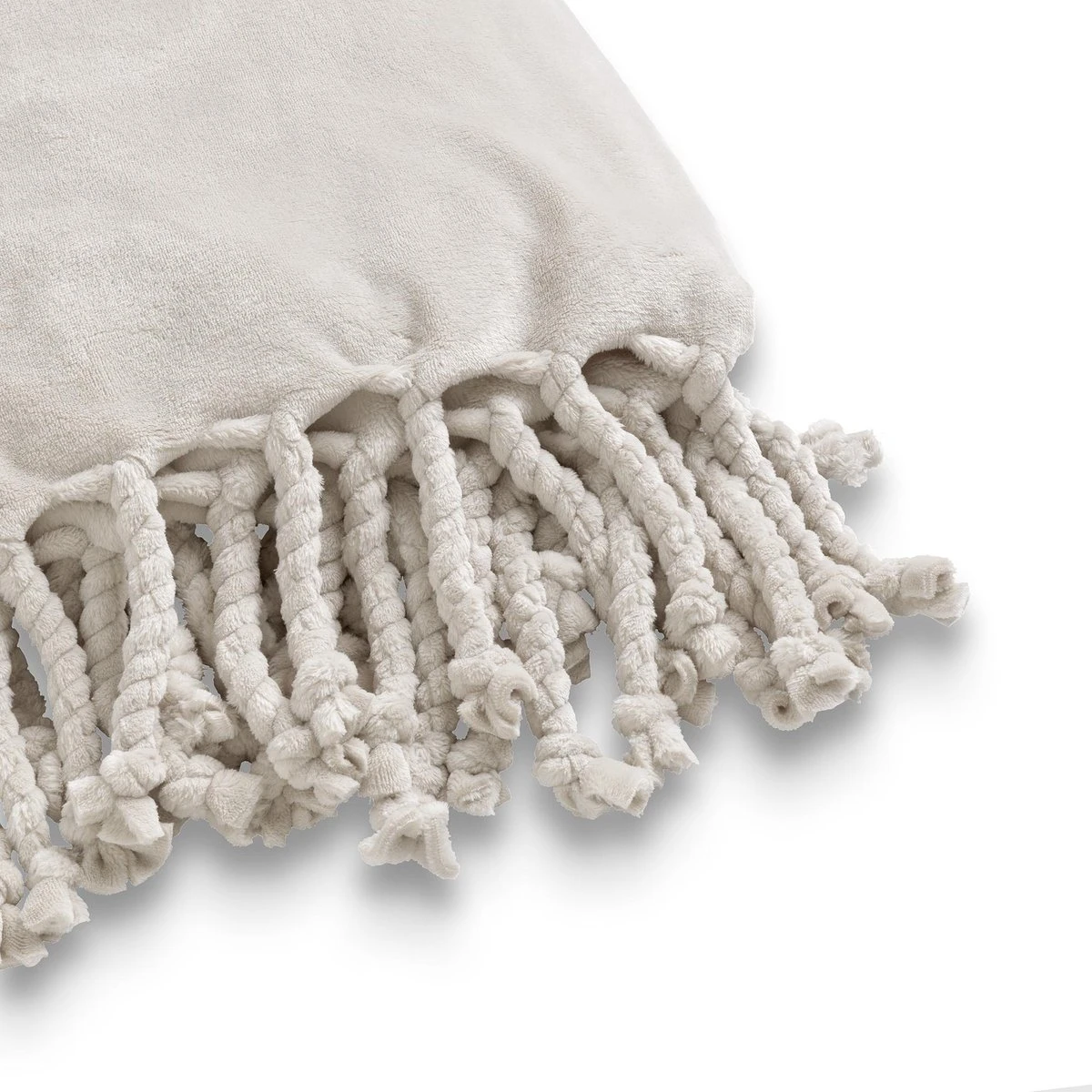 Dutch Decor - FLORIJN - Plaid Fleece 150x200 Cm - Snow White - Wit - Superzacht - Met Franjes - Deken 4 Dutch Decor - FLORIJN - Plaid Fleece 150x200 Cm - Snow White - Wit - Superzacht - Met Franjes - Deken - Afbeelding 4