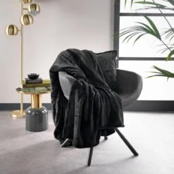 Dutch Decor - BILLY - Plaid Flannel Fleece 150x200 Cm - Raven - Zwart - Superzacht - Deken -Dutch Decor 1200x1200 1187