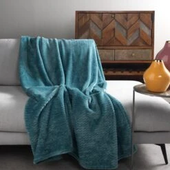 Dutch Decor - MARA - Plaid 150x200 Cm - Sagebrush Green - Groen - Effen - Zigzag Patroon - Superzacht - Deken -Dutch Decor 1200x1200 1191