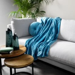 Dutch Decor - HARVEY - Plaid Fleece 150x200 Cm - Provincial Blue - Blauw - Superzacht - Deken -Dutch Decor 1200x1200 1204