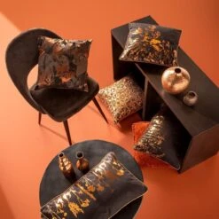 DALI - Kussenhoes Met Bloemenpatroon 30x50 Cm Raven - Zwart - Exclusief Binnenkussen -Dutch Decor 1200x1200 122