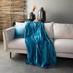 Dutch Decor - CHARLIE - Plaid Flannel Fleece XL - 200x220 Cm - Provincial Blue - Blauw - Deken -Dutch Decor 1200x1200 1232