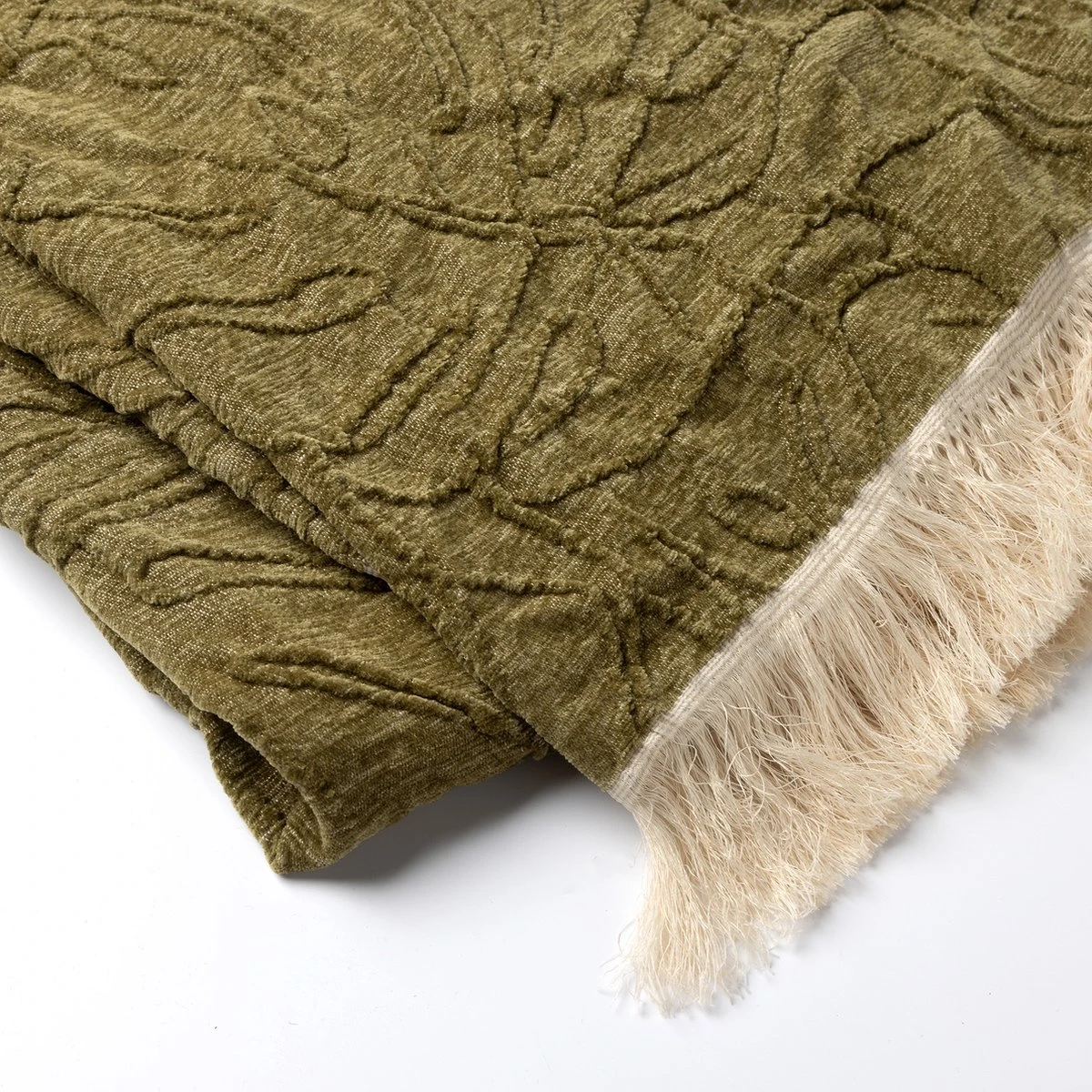 Dutch Decor - MAYBEL - Plaid 140x180 Cm Olive Branch - Groen - Deken 2 Dutch Decor - MAYBEL - Plaid 140x180 Cm Olive Branch - Groen - Deken - Afbeelding 2