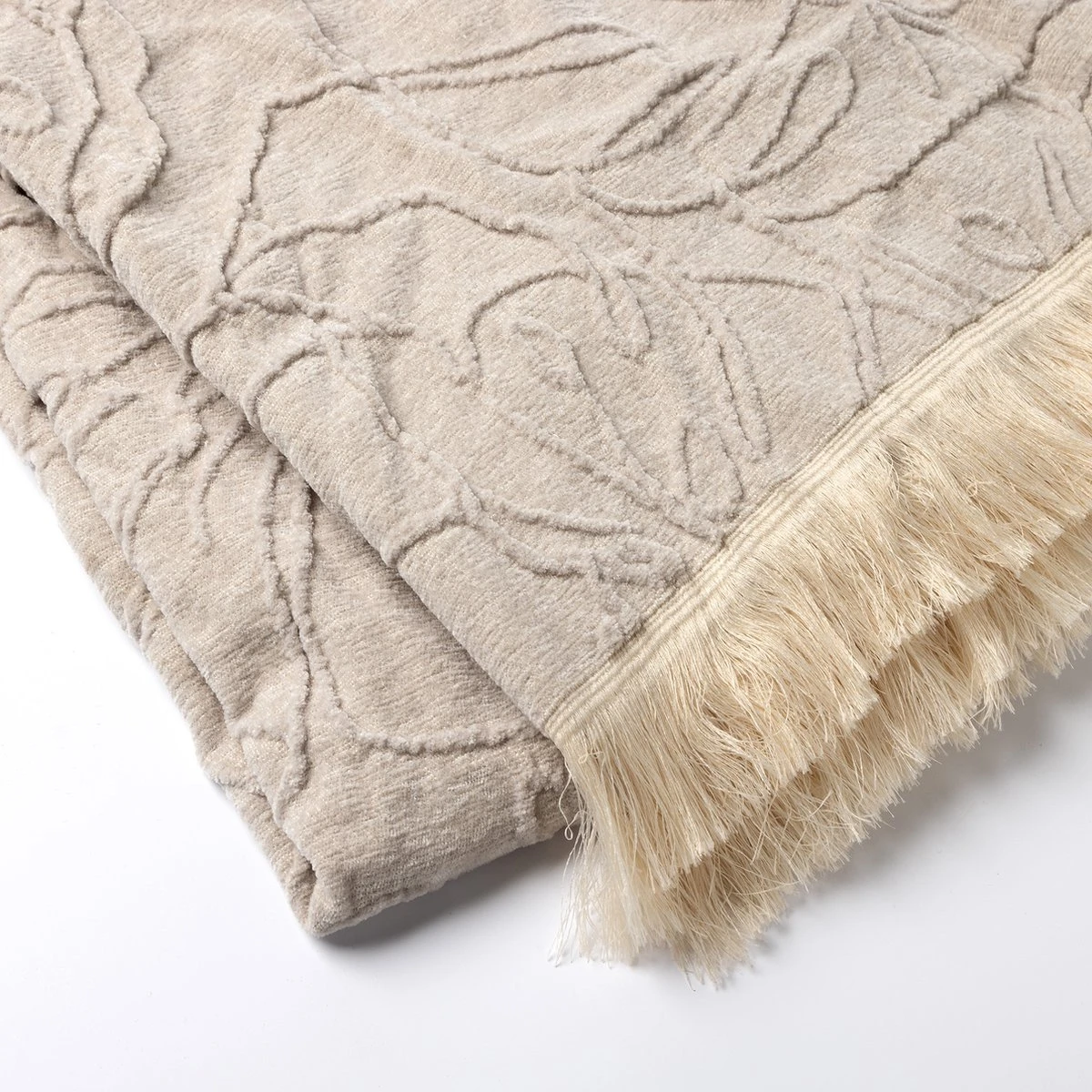 Dutch Decor - MAYBEL - Plaid 140x180 Cm Pumice Stone - Beige - Deken 2 Dutch Decor - MAYBEL - Plaid 140x180 Cm Pumice Stone - Beige - Deken - Afbeelding 2