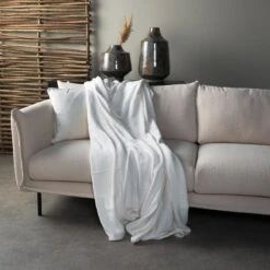 Dutch Decor - CHARLIE - Plaid Flannel Fleece XL - 200x220 Cm - Snow White - Wit - Deken -Dutch Decor 1200x1200 1312