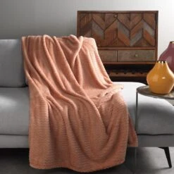 Dutch Decor - MARA - Plaid 150x200 Cm - Muted Clay - Roze - Effen - Zigzag Patroon - Superzacht - Deken -Dutch Decor 1200x1200 1315