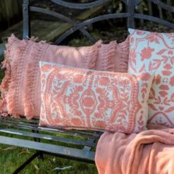 FARA - Kussenhoes Katoen 40x60 Cm - Dusty Pink - Roze - Exclusief Binnenkussen -Dutch Decor 1200x1200 186