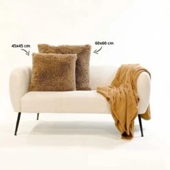 FLUFFY - Sierkussen Unikleur 60x60 Cm - Tobacco Brown - Bruin - Inclusief Binnenvulling 8 FLUFFY - Sierkussen Unikleur 60x60 Cm - Tobacco Brown - Bruin - Inclusief Binnenvulling -Dutch Decor 1200x1200 189