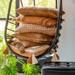 FARA - Kussenhoes Katoen 40x60 Cm - Tobacco Brown- Bruin - Exclusief Binnenkussen -Dutch Decor 1200x1200 191