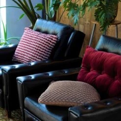 DENLEY - Kussenhoes Van Katoen Tobacco Brown 45x45 Cm - Bruin - Met Rits -Dutch Decor 1200x1200 210