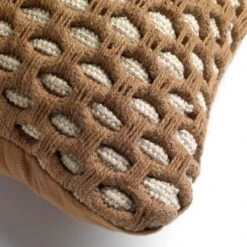 DENLEY - Kussenhoes Van Katoen Tobacco Brown 45x45 Cm - Bruin - Met Rits -Dutch Decor 1200x1200 211