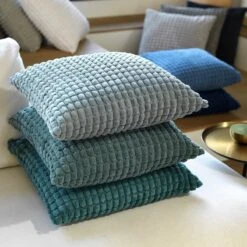 ROME - Kussenhoes Uni 45x45 Cm - Galapagos Green - Groen - Exclusief Binnenkussen -Dutch Decor 1200x1200 222