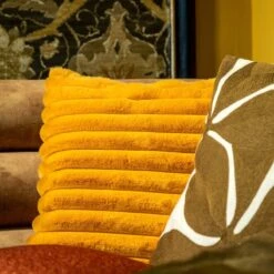 HAZEL - Kussenhoes 50x50 Cm Golden Glow - Geel - Exclusief Binnenkussen -Dutch Decor 1200x1200 233