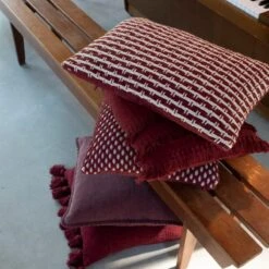 DANA - Kussenhoes Van Katoen Merlot 40x60 Cm - Rood - Exclusief Binnenkussen -Dutch Decor 1200x1200 245