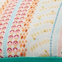 SAKLAN - Kussenhoes Kraaltjes - 45x45 Cm - Aztec - Groen - Geel - Wit - Rood - Roze - Oranje -blauw - 100% Katoen - Exclusief Binnenkussen -Dutch Decor 1200x1200 280