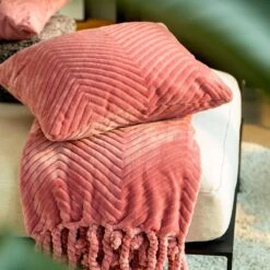 ZICO - Kussenhoes Zigzag 45x45 Cm Dusty Rose - Roze - Superzacht - Met Rits -Dutch Decor 1200x1200 298