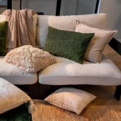 LENNY - Kussenhoes Van Katoen 40x60 Cm Chive - Groen - Exclusief Binnenkussen -Dutch Decor 1200x1200 3