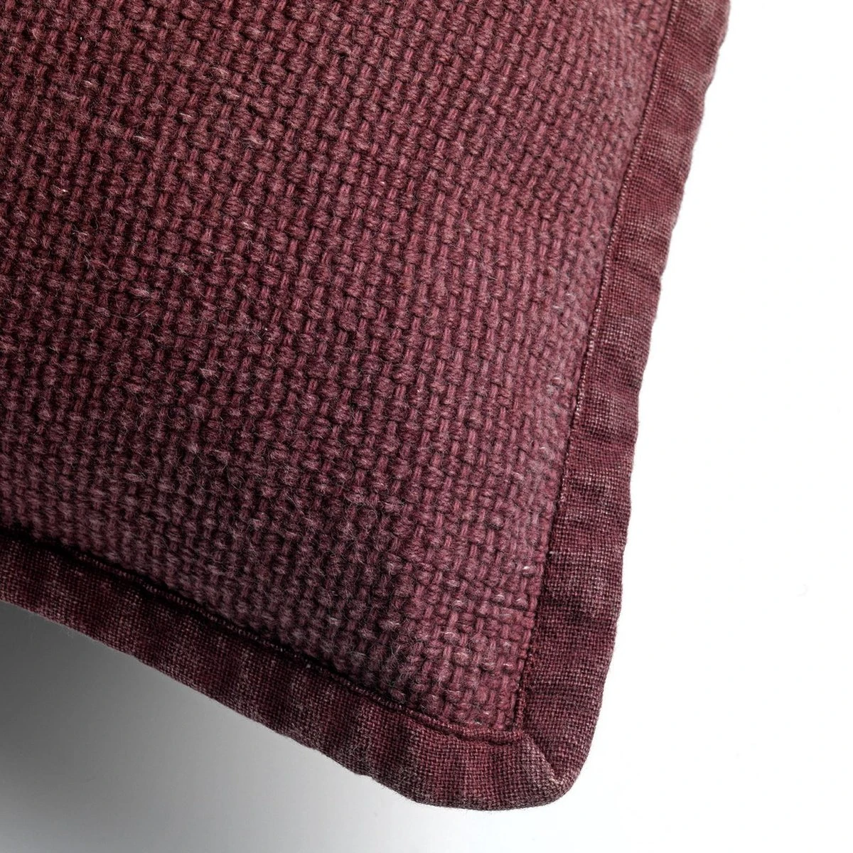 BOWIE - Kussenhoes Gewassen Katoen 45x45 Cm - Merlot - Rood - Met Rits 7 BOWIE - Kussenhoes Gewassen Katoen 45x45 Cm - Merlot - Rood - Met Rits - Afbeelding 7