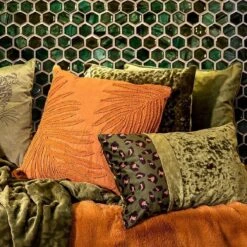 LEX - Kussenhoes Van Katoen 45x45 Cm Tobacco Brown - Bruin - Met Rits -Dutch Decor 1200x1200 359