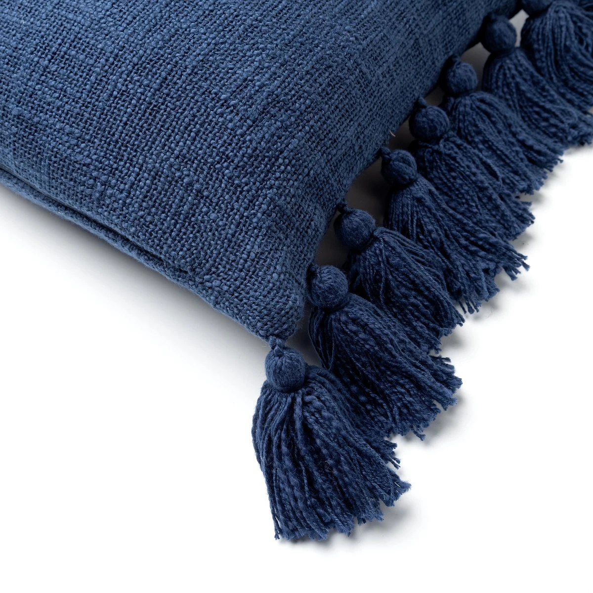 RUBY - Kussenhoes Katoen 45x45 Cm - Insignia Blue - Donkerblauw - Met Flosjes - Exclusief Binnenkussen 2 RUBY - Kussenhoes Katoen 45x45 Cm - Insignia Blue - Donkerblauw - Met Flosjes - Exclusief Binnenkussen - Afbeelding 2