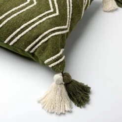 ZOE - Kussenhoes Van Katoen 45x45 Cm Chive - Groen - Exclusief Binnenkussen -Dutch Decor 1200x1200 387