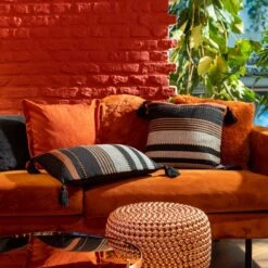 TAMAR - Kussenhoes Katoen 40x60 Cm - Raven - Zwart - Met Flosjes - Exclusief Binnenkussen -Dutch Decor 1200x1200 393