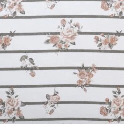 EDDIE - Kussenhoes 40x60 Cm - Roze - Wit - Bloemenprint - Streepjes - Exclusief Binnenkussen -Dutch Decor 1200x1200 404