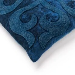 AVALON - Kussenhoes Velvet 45x45 Cm Insignia Blue - Blauw - Exclusief Binnenkussen -Dutch Decor 1200x1200 416